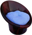 STARTEN Plastic Living Room Chair (Finish Color - Tub Chair for Indoor, Outdoor, with Comfortable Cushion Rosewood, Pre-assembled)