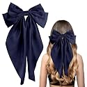 Starvis Silky Satin Hair Bow for Women| Large French Barrettes with Long Tails | Adorable Hair Accessories for Women &amp; Girls | Ideal for Weddings, Parties, and Bridal Fusion Clips.(Pack of 1)