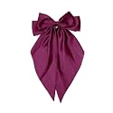 Starvis Silky Satin Hair Bow for Women| Large French Barrettes with Long Tails | Adorable Hair Accessories for Women &amp; Girls | Ideal for Weddings, Parties, and Bridal Fusion Clips.(Pack of 1)