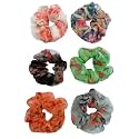 Starvis Soft Luxury Organza Scrunchies for women girls, Scrunchies for wrist | PACK OF 6 | Organza Pastel colors,Hair Ties combo, Anti-Hair-Breakage, Hair Scrunchie Set for Girls, Women, Mom, Sister