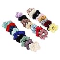 Starvis Soft Luxury Satin Scrunchies for women girls | PACK OF 12 | Scrunchy for Thick Hair Silk Pastel colors, Hair Ties combo, Anti-Hair-Breakage, Hair Scrunchie Set for Girls, Women, Mom, Sister