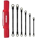STARWORK TRUE MECHANIC™ 6-Piece 4-in-1 Extra Long Flex-Head Ratcheting Wrench Set with Rolling Pouch, Double Box End, 120-Tooth, SAE&amp;Metric