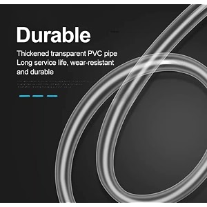 portable manual fuel transfer pump - high flow siphon for petrol diesel oil liquid water with 2m syphon hose