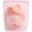 Stasher Premium Reusable Half Gallon Silicone Food Storage Bag, Pink, 64 oz