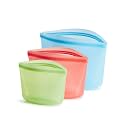 Stasher Premium Reusable Silicone Bags and Lunch Bag, 3-Pack, Multicolor