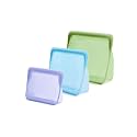 Stasher Premium Reusable Silicone Bags and Lunch Bag, 3-Pack, Multicolor