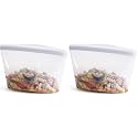 Stasher Premium Reusable Silicone Bowls, 2-Pack, Clear, 4-Cup