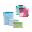 Stasher Premium Reusable Silicone Food Storage Bags, 5-Pack, Tie Dye Multicolor