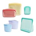 Stasher Premium Reusable Silicone Food Storage Bags, 6-Pack, Multicolor