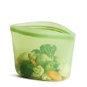Stasher Premium Reusable Silicone Food Storage Bowl, Green, 4-Cup