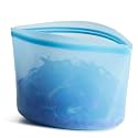 Stasher Premium Reusable Silicone Food Storage Bowl, Blue, 8-Cup