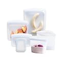 Stasher Premium Reusable Silicone Food Storage Bags, 6-Pack, Clear