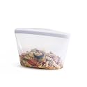 Stasher Premium Reusable Silicone Leak-Free Food Storage Bowl, Clear, 4-Cup
