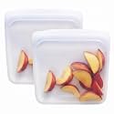 Stasher Premium Reusable Silicone Sandwich Bags, 2-Pack, Clear, 28 oz