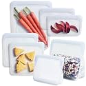 Stasher Premium Silicone Reusable Food Storage Bags, 7-Pack, Starter Kit, Multi, Multi-Use Food Storage Bags, Lunch Bag, Travel Containers, BPA Free, Leak-free, Dishwasher-Safe, Eco-friendly