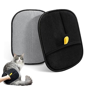 static-effect pet hair mitts  electrostatic gloves to remove dog amp cat fur from couch car bed carpet amp clothes  reusable lint remover for furniture