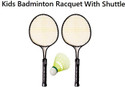 STATIC (Pack of 2) Double Rod Badminton Racquet for Kids + 1 Shuttlecock + Carry Bag Badminton Kit