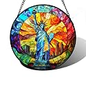 Statue of Liberty Stained Glass Window Hanging Suncatcher Gifts 15"