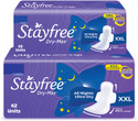 STAYFREE All Nights| All round protection through the night| 2x better coverage Sanitary Pad (Pack of 70)
