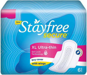 STAYFREE Secure Ultra Thin XL Wings Sanitary