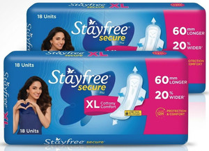 stayfree xl-36 sanitary pad pack of 36