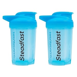 steadfast nutrition protein shaker blender 400ml bottle for whey protein mix cycling gym water bottle with blender ball neon blue pack of 2