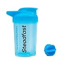 Steadfast Nutrition Protein Shaker Blender 400ml Bottle for Whey Protein Mix, Cycling, Gym Water Bottle with Blender Ball (Neon Blue Shaker)