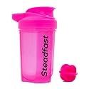 Steadfast Nutrition Protein Shaker Blender 400ml Bottle for Whey Protein Mix, Cycling, Gym Water Bottle with Blender Ball (Neon Blue Shaker)