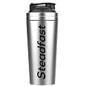 Steadfast Nutrition Silver Stainless Steel Shaker Sturdy &amp; leak-free Comfortable To Carry Free from Harmful BPAs Comes With A Blending Spring (Silver, 750ml)