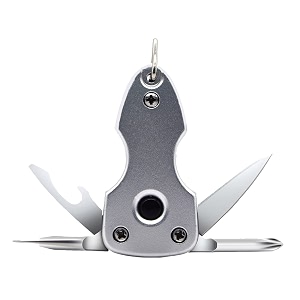 stealodeal silver multi-tool like torch screwdriver knife amp bottle opener key chain