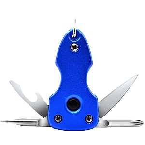stealodeal black multi-tool like torch screwdriver knife amp bottle opener key chain