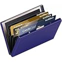 Stealodeal Blue Metal Water-Resistant Stainless Steel Debit/Credit Business ATM 6 (Unisex) Card Holder (Set of 1, Blue) CD