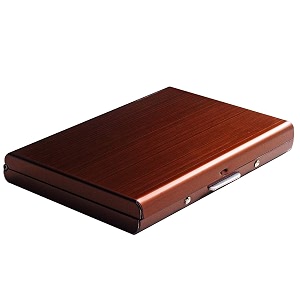stealodeal silver high quality waterproof rfid protection card holder metal wallet maroon