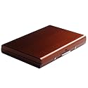 Stealodeal Silver High Quality Waterproof RFID Protection Card Holder Metal Wallet (Maroon)