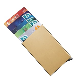 stealodeal gold automatic pop-up rfid protection atmcreditdebit menwomen card holder