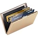 Stealodeal Golden Metal Water-Resistant Stainless Steel Debit/Credit Business ATM 6 (Unisex) Card Holder (Set of 1, Gold)