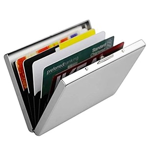 stealodeal silver rfid protected metal debitcreditatm 6 slots men amp women card holder