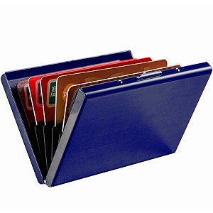 stealodeal metal unisex business card holdersblue