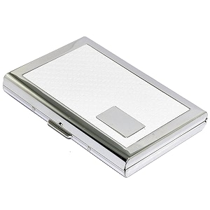 stealodeal metal unisex business card holderswhite-silver
