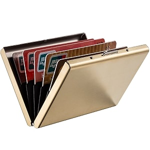 stealodeal metal unisex business card holdersgold