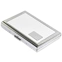 Stealodeal Metal Unisex Business Card Holders(White-Silver)