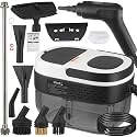 Steam Cleaner, 3-Level Adjustable Handle, 15s Heat-Up, 1.69 Quarts Tank, Portable Steamer for Cleaning with 10 Accessories, Steam Cleaner for Home for Dirt (White)