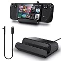 Steam Deck Dock Stand, USB-C Docking Station, 45W Fast Charger, Black, Compatible with Steam Deck