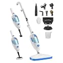 Steam Mop for Floor Cleaning, 10in1 Multi Purpose Handheld Steamer Cleaner Detachable for Vinyl, Laminate, Carpet, Tile Hard Floor Grout w/ 2 pad, 23ft Cord, 15oz Tank, Adjustable Steam & Height