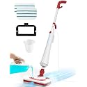 Steam Mop for Hardwood Floors, 1300W Floor Steamer with Detergent Chamber, 25S Heat Up, Lightweight Steamer for Cleaning with 2 Washable Pads, Safe for Tiles, Upholstery, Carpet
