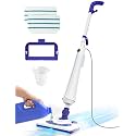 Steam Mops for Floor Cleaning, 1300W Floor Steamer with Detergent Chamber, 25S Heat Up, Lightweight Steamer for Cleaning with 2 Washable Pads, Safe for Tiles, Upholstery, Carpet, Hardwood