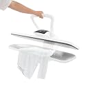 Steam Press Machine, Professional Garment Steamer with Touch LCD Screen, for Nylon/Silk/Wool/Cotton/Linen, Heats in 3 Mins, 35.2oz Detachable Tank, Auto Shut-Off, Standby (White)