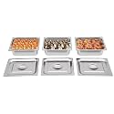 Steam Table Plates, Restaurant Steam Plates, Hotel Steam Table Plate, Hotel Pan,Deep Steam Table Pan, 201 Stainless Steel Steam Table Tray for Food Warmer,12.99*10.43 *4in,for Home,Parties