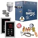 10.5kW Steam Sauna Generator Executive Bundle 240V Steam Generator with Touch Pad, Steamheads, Pressure Relief Valve, Built-in Auto Drain, LED Light, Filter and Quick Install Kit EXT1050BN