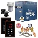 Executive 12 KW QuickStart ACU-Steam Bath Generator Package with Built-in Auto Drain in Oil Rubbed Bronze | Steam Generator Kit with Dual Control Panel Steamheads 240V | SS-EXT1200OB-A